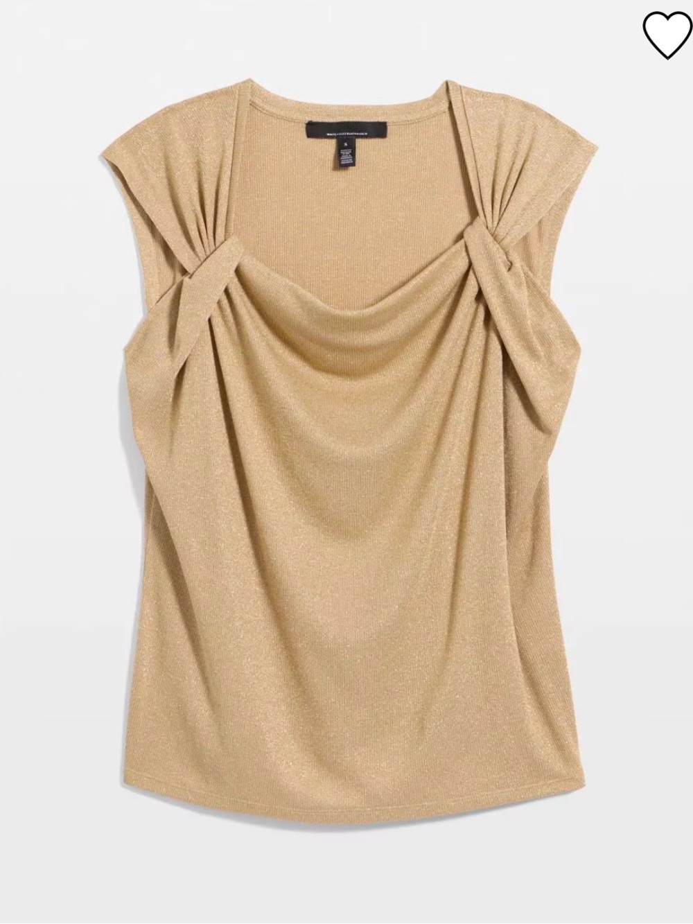 2 NWT's WHBM Metallic Knit Tank with Stylish Twist Detail on Shoulders Shimmery - Picture 2 of 14